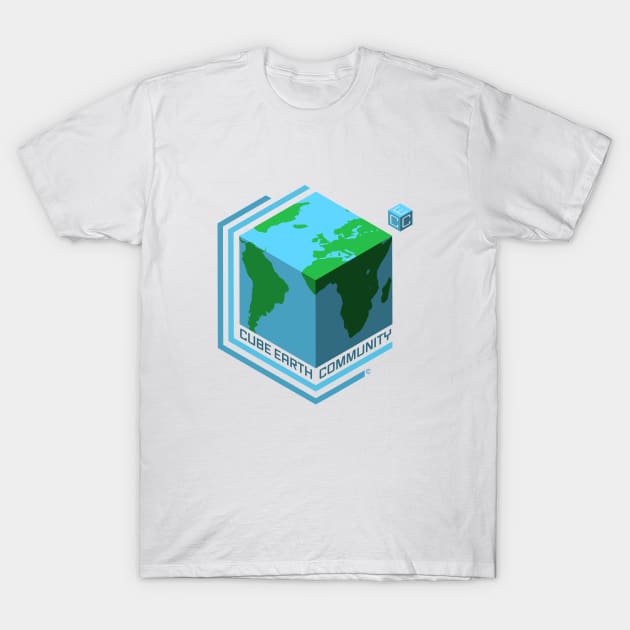 Cube Earth Community T-Shirt by CuriousCurios